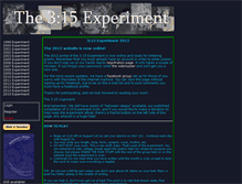 Tablet Screenshot of 315experiment.com